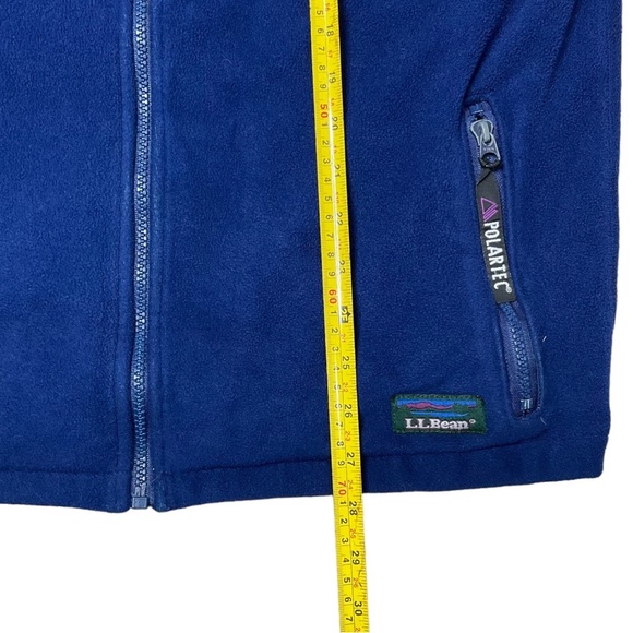 Vintage LL Bean Full Zip Polartec Fleece Vest Windblock Series Blue M - Picture 11 of 12